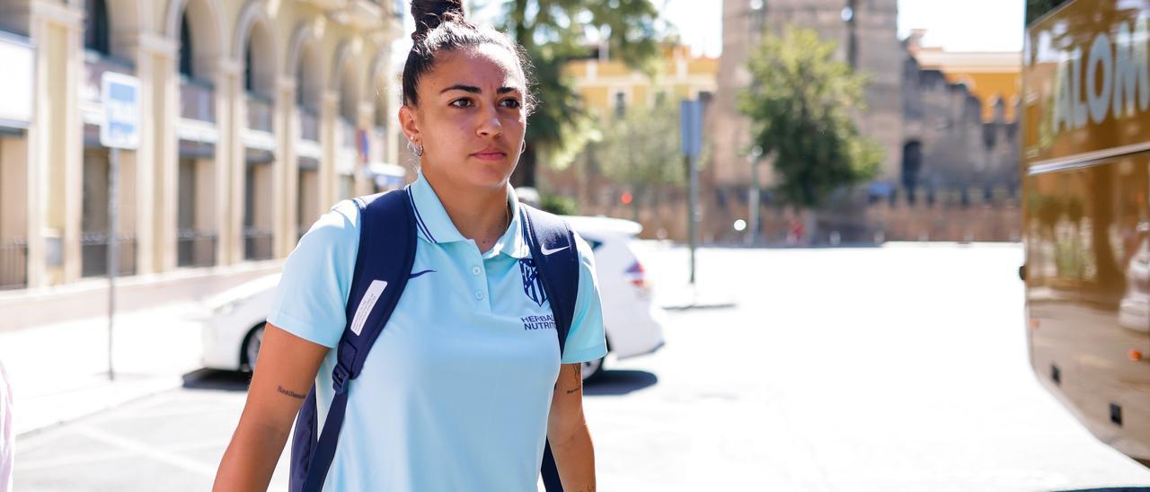 Lucía Moral &#039;Wifi&#039;, con el Atlético de Madrid.