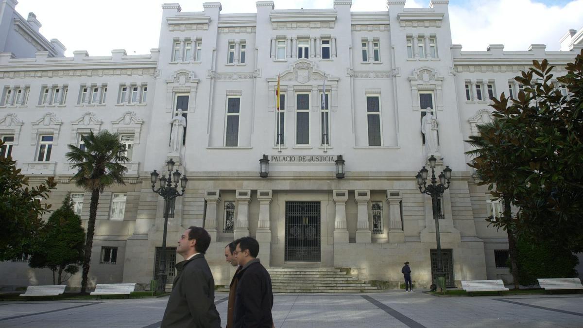 Una imagen de la fachada del Tribunal Superior de Xustiza de Galicia.