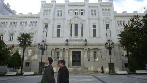 Una imagen de la fachada del Tribunal Superior de Xustiza de Galicia.