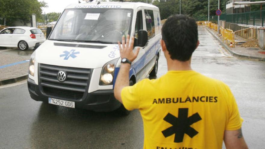 Una ambulància durant la vaga del passat mes de juliol.