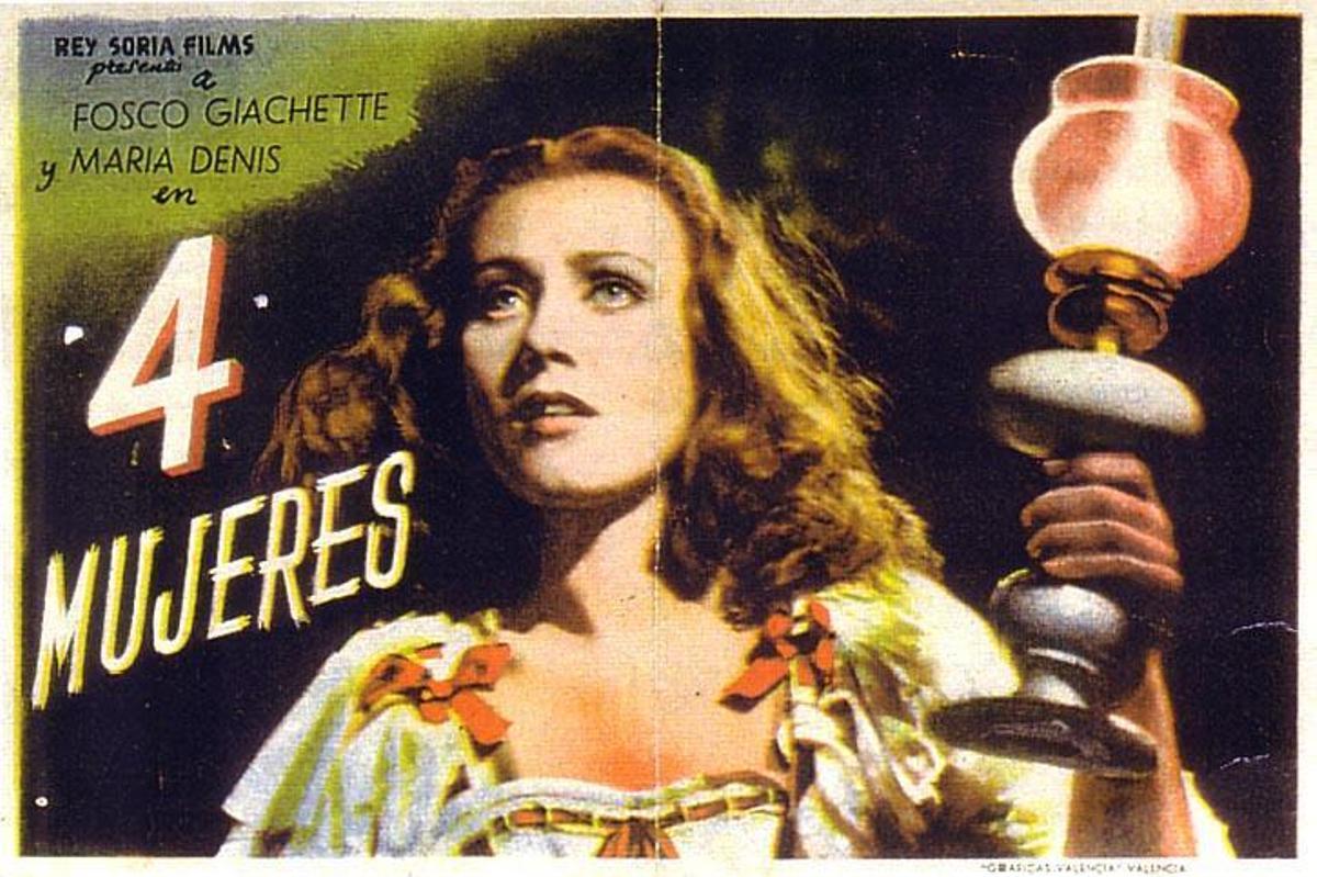 Detalle del cartel de la película 'Cuatro mujeres' (1947), de Antonio del Amo, que forma parte del ciclo comisiariado por Paula Blanquer.