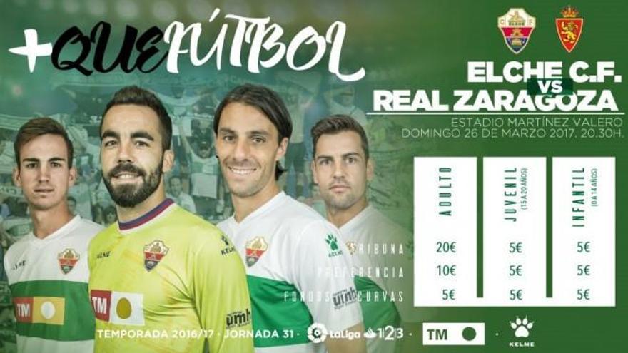 Cartel anunciador elaborado por el club para animar a la afición a que acuda el domingo al estadio