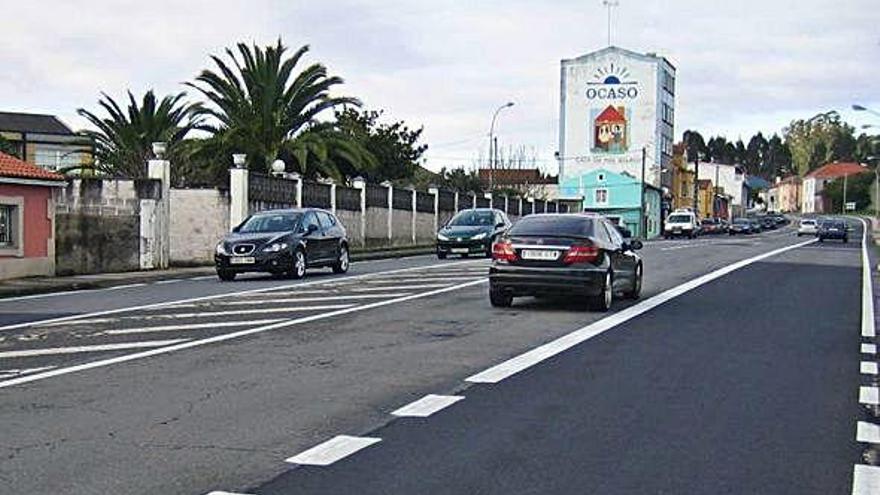 Travesía de Cortiñán, en Bergondo.