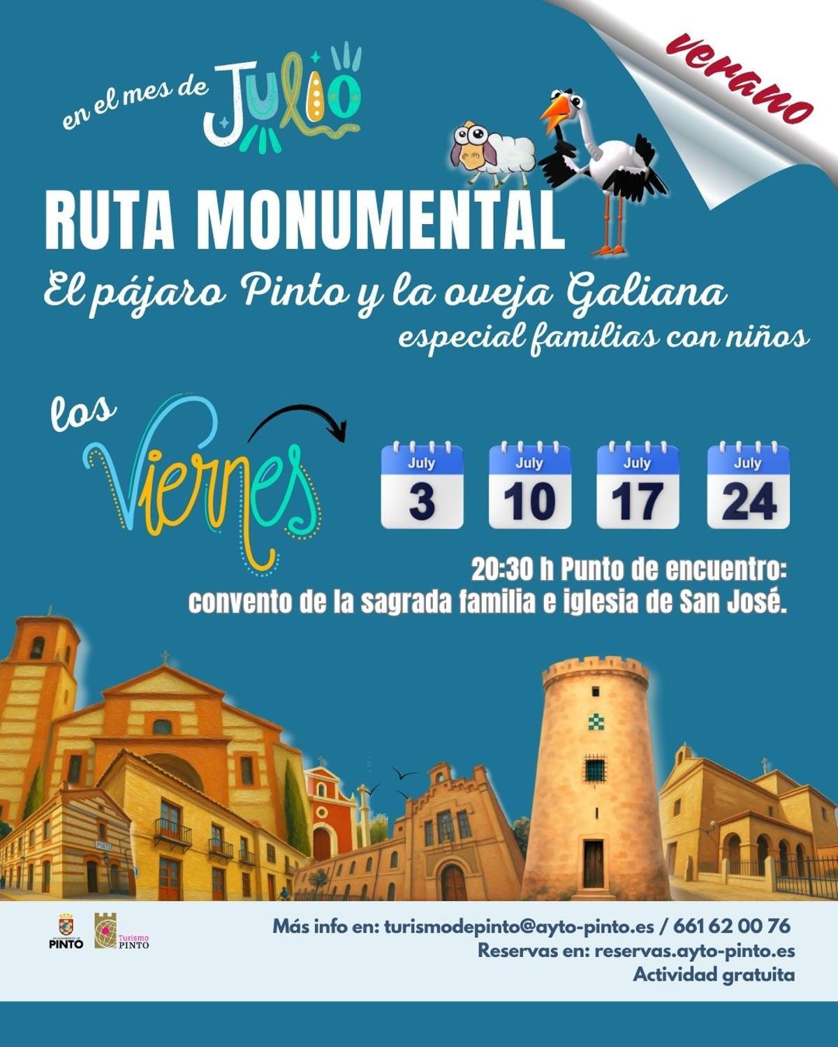 La ruta monumental está pensada para familias con niños aunque también los mayores disfrutarán la experiencia