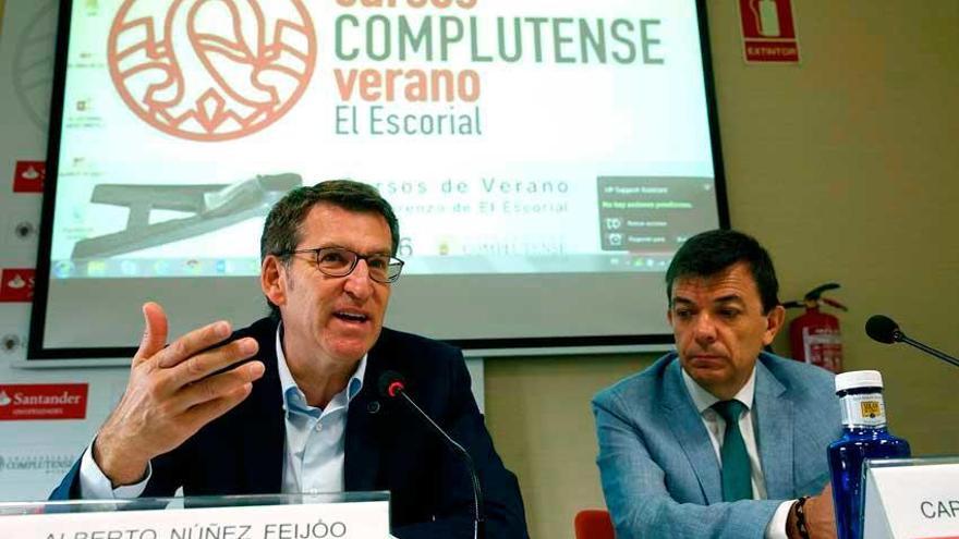 Feijóo en un curso de verano de la UCM.