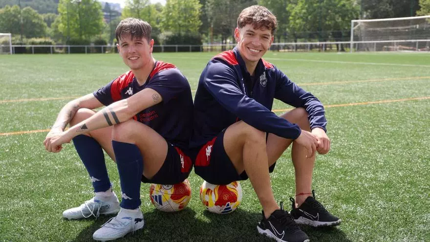 Rubén López e Diego Gómez, xogadores galego falantes do Pontevedra CF