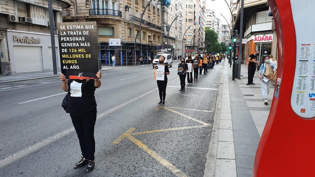 La marcha pretende concienciar sobre la trata de personas en todo el mundo