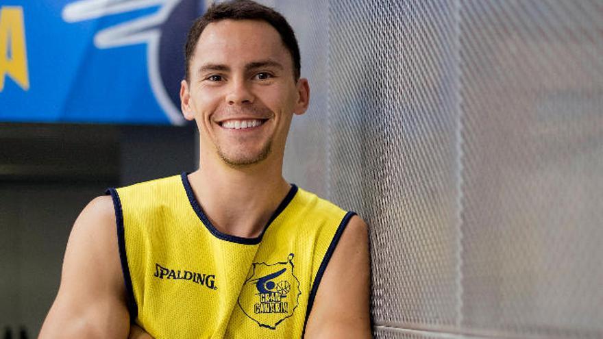 Kyle Kuric, jugador del Herbalife Gran Canaria, posa en el Arena.