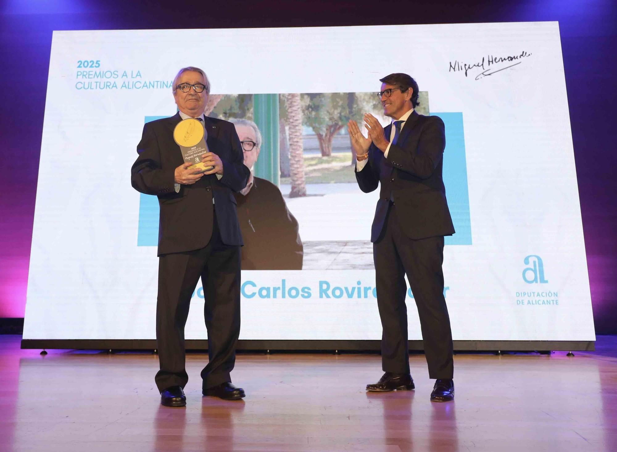 Creatividad y talento galardonados en la entrega de los Premios a la Cultura de la Diputación de Alicante