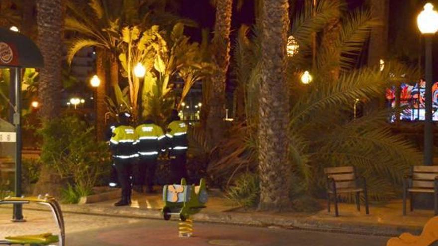 Las palmeras se vinieron abajo de madrugada en la Explanada.