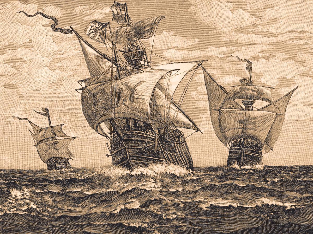 Carabelas de Colón, en la expedición a América.