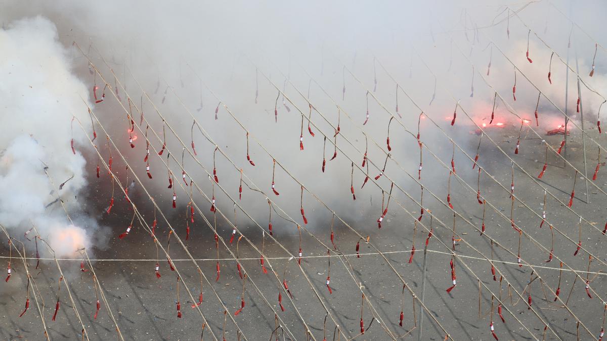 Imagen de una mascletà en Torrent