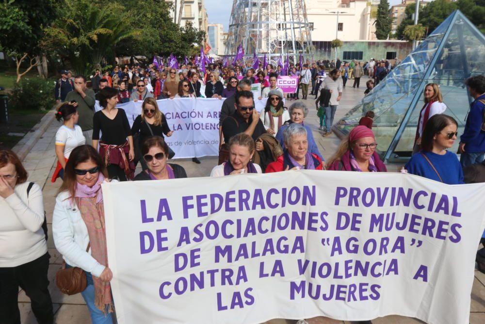 Manifestación contra la violencia de género en Málaga