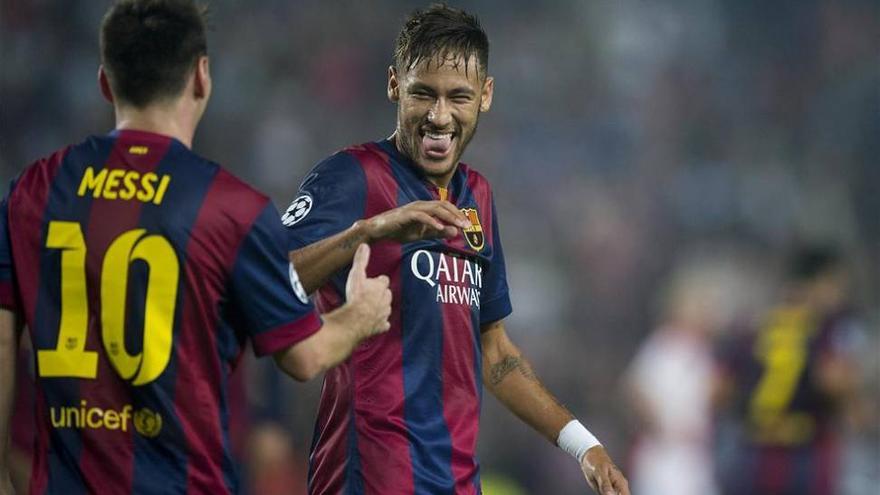 El Barça sentenció en la primera parte con goles de Neymar y Messi