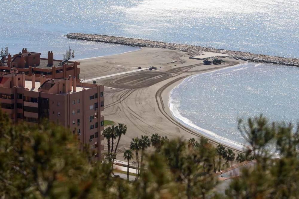 La Málaga desierta desde las alturas