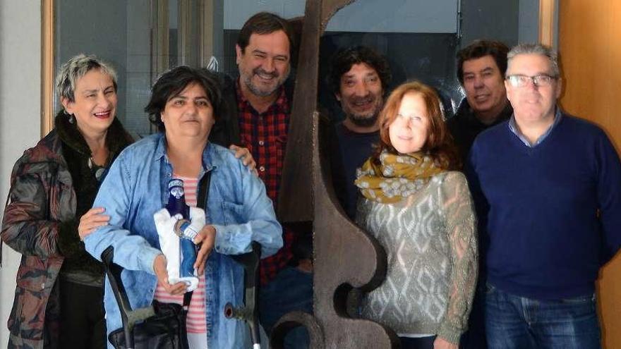 El equipo organizador de la Mostra de Teatro Cómico e Festivo de Cangas. // G.N.