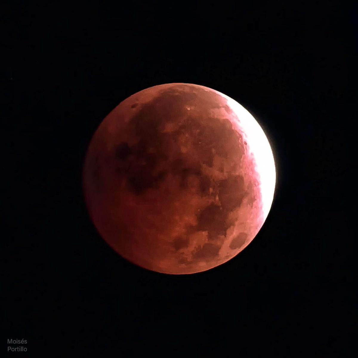 Vista del eclipse tomada desde Cuenca.