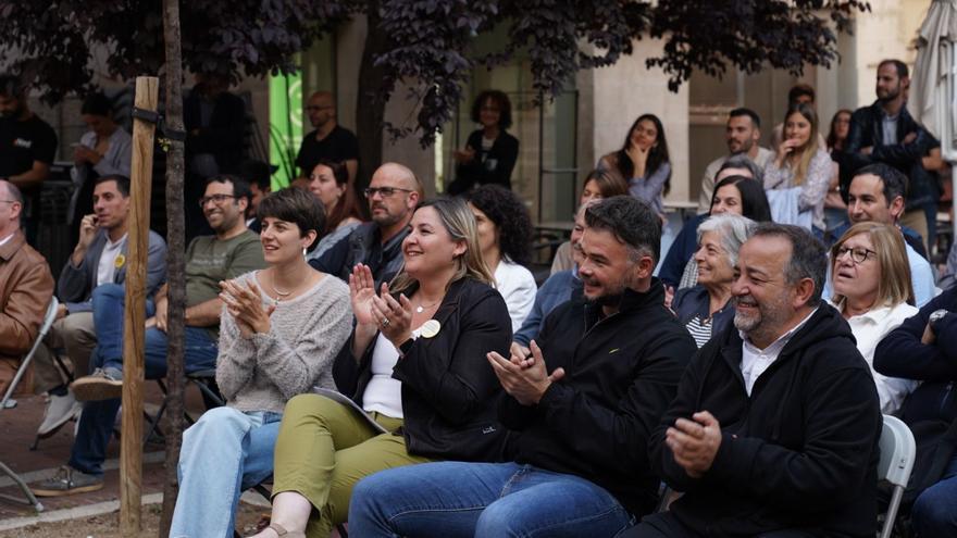 Gabriel Rufián demana el vot per a Agnès Lladó en l&#039;acte central de campanya d&#039;ERC