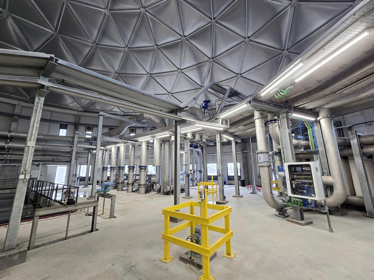 Así son las entrañas de la ETAP de O Casal (Interior del edificio principal, la Cúpula)