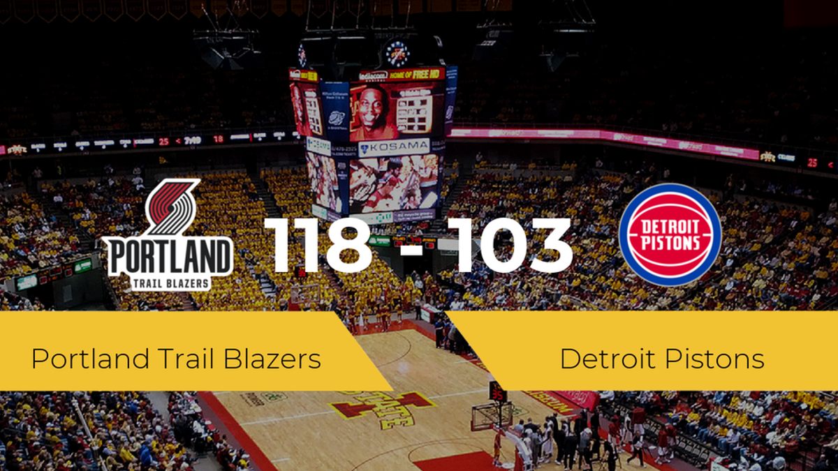 Portland Trail Blazers derrota a Detroit Pistons por 118-103