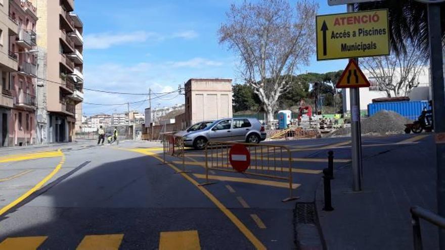 Restriccions de trànsit a causa de les obres a l&#039;entorn de les piscines