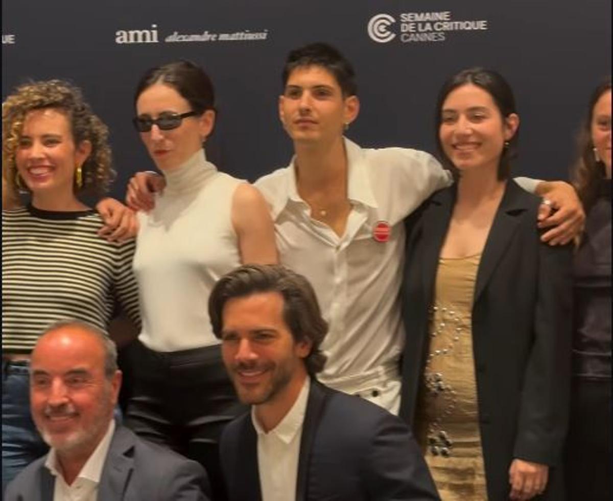 Zaïra Pérez, a l'esquerra, durant la presentació de Viva, a Cannes
