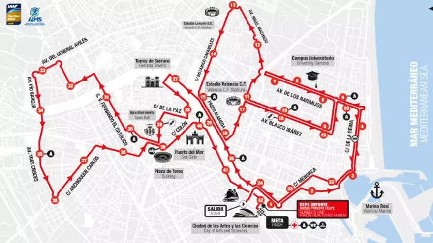 Recorrido virtual en 3D del Maratón Valencia 2016