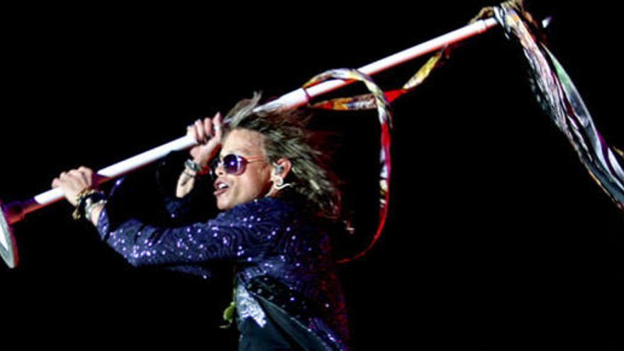 Steven Tyler, cantante de Aerosmith, durante su concierto en Barcelona