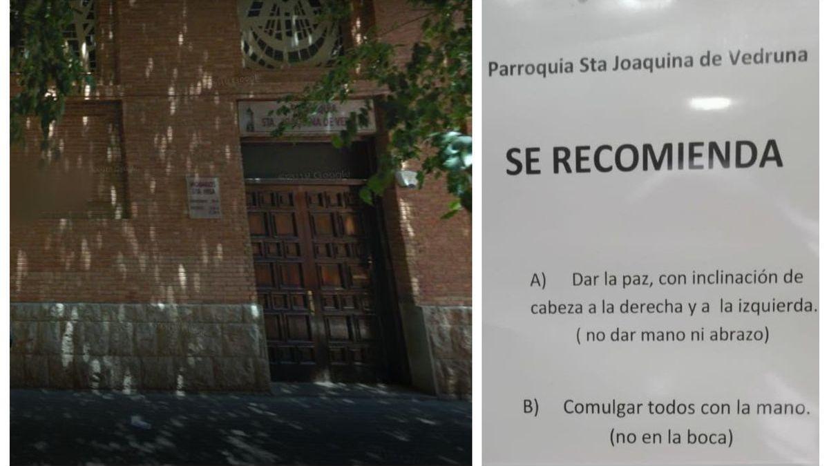 Estas son las recomendaciones de una iglesia de Castelló para evitar contagios entre sus feligreses