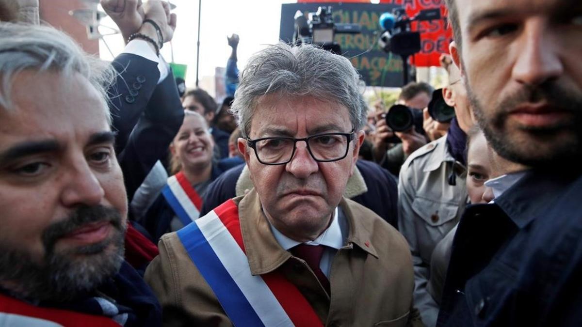 Jean-Luc Mélenchon, a su llegada al tribunal.