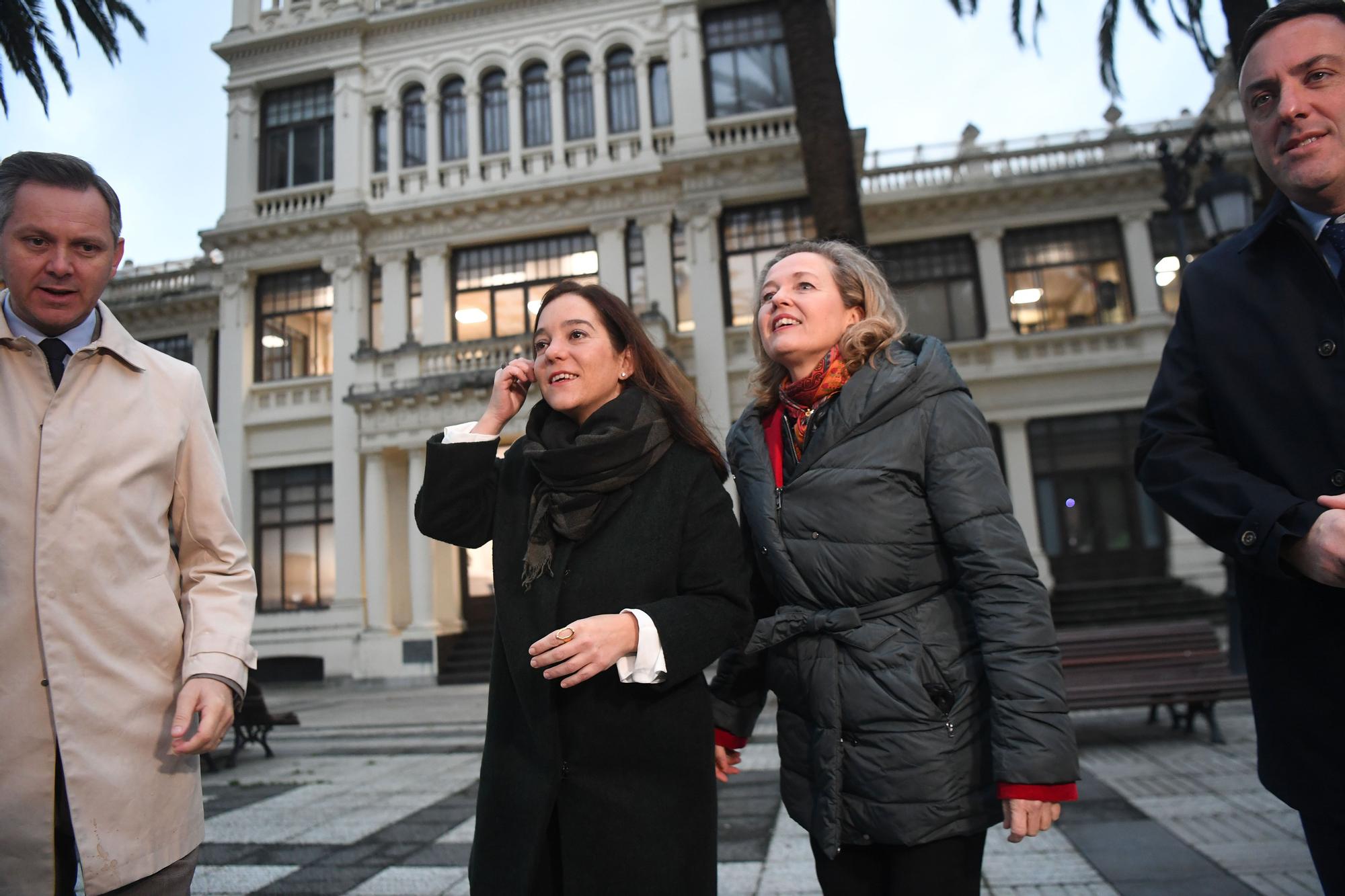 Nadia Calviño, en A Coruña tras la elección de la ciudad para albergar la Agencia de Inteligencia Artificial