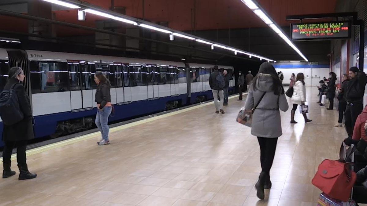 Los maquinistas del metro de Madrid, en huelga.