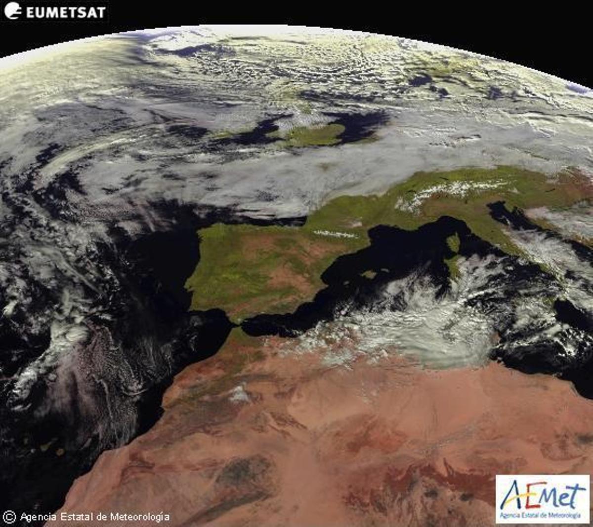 Imagen del satélite EUMETSAT.