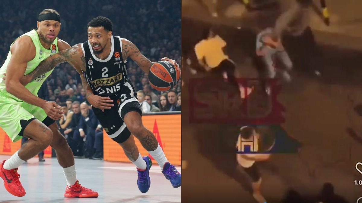 ¡La brutal pelea de tres jugadores de Partizán que acabó a botellazos!
