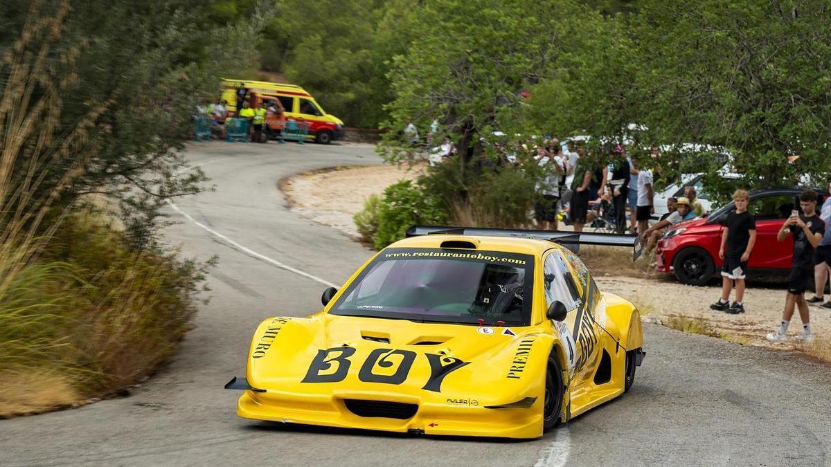 Jeroni Perelló, durante una de las mangas de carrera en la Pujada a Sant Salvador