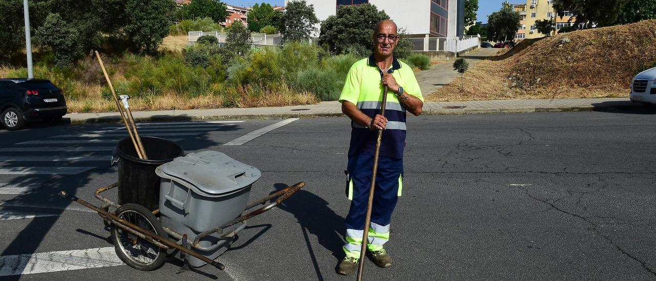 Pablo Esteban, que ha pasado de Plaser a la UTE de limpieza en Plasencia.