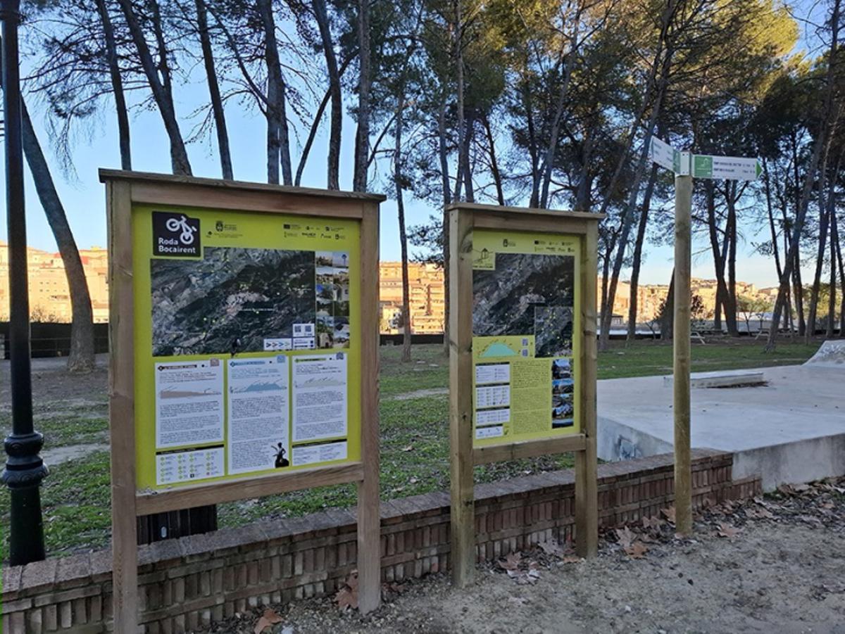 Terra de Patrimoni. Señalización en el parque de L’Estació