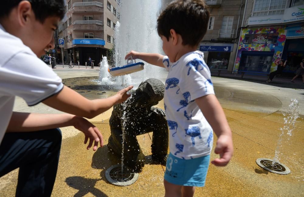 El calor da un respiro en Pontevedra