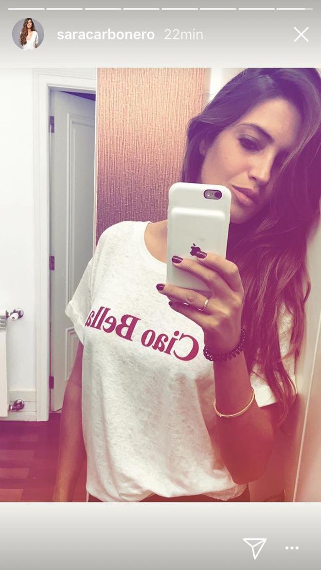 Sara Carbonero con camiseta 'Ciao Bella'