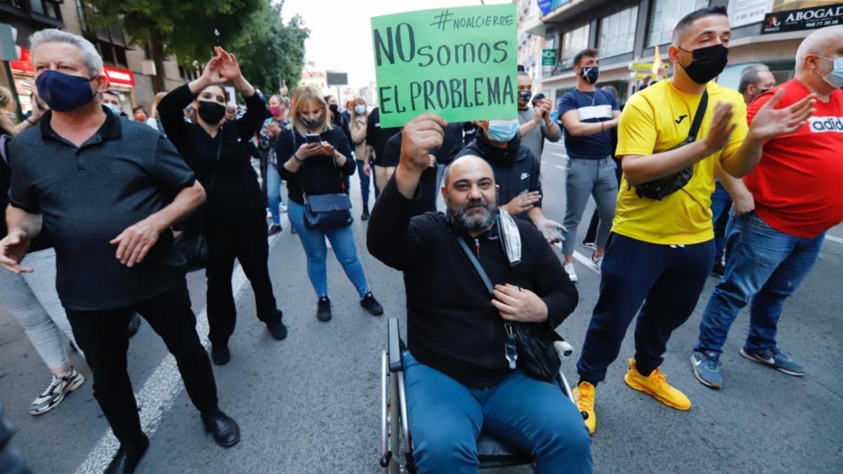 Un momento de la protesta de este miércoles.