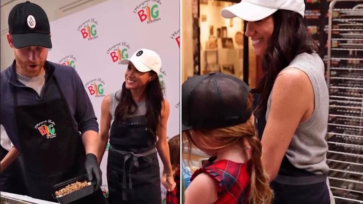 Harry y Meghan llevan a sus hijos de voluntariado por primera vez.
