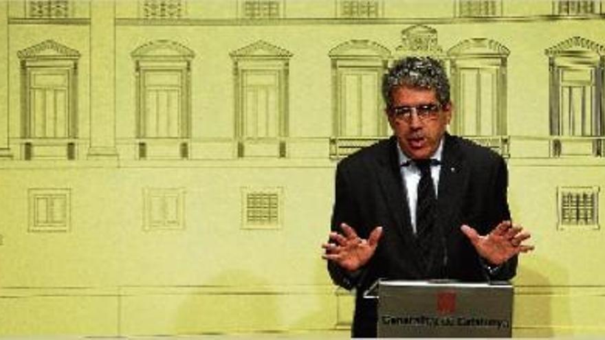 El portaveu del Govern català, Francesc Homs, ahir en roda de premsa