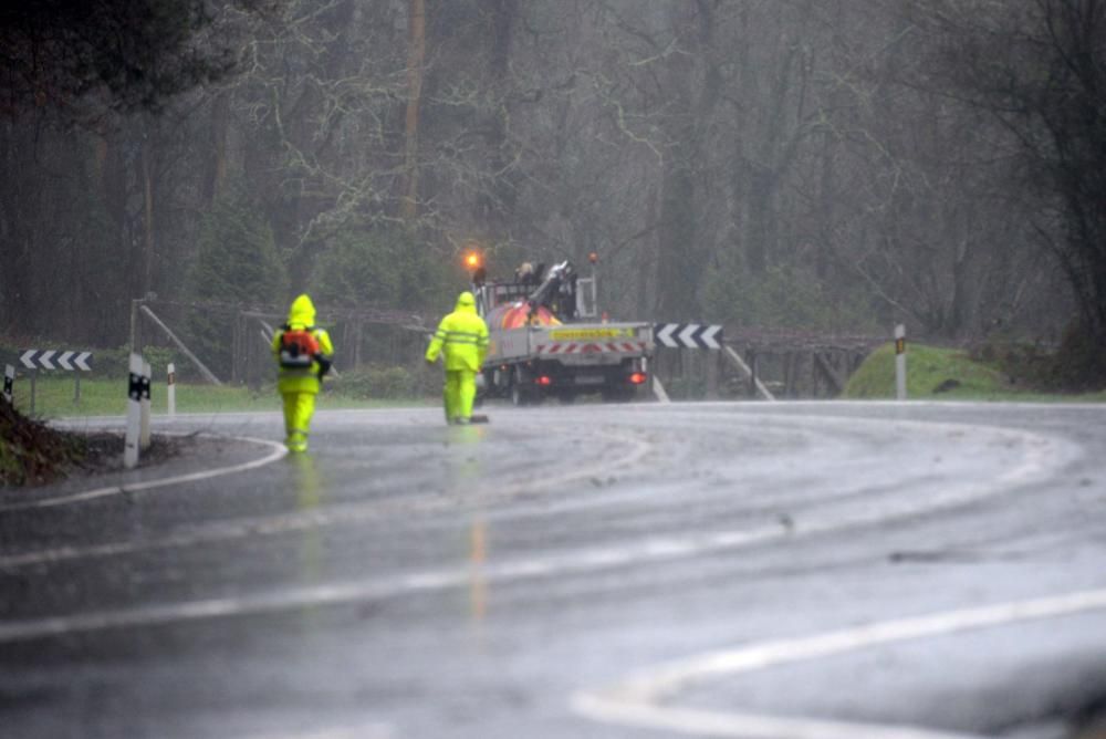 Efectos del temporal en la provincia de Pontevedra