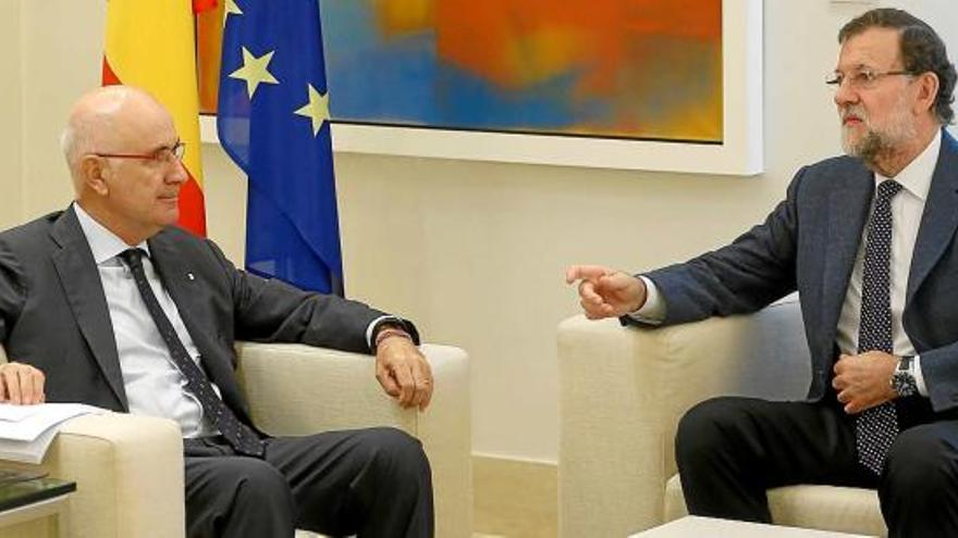 Duran i Lleida es va reunir ahir amb Mariano Rajoy al palau de la Moncloa