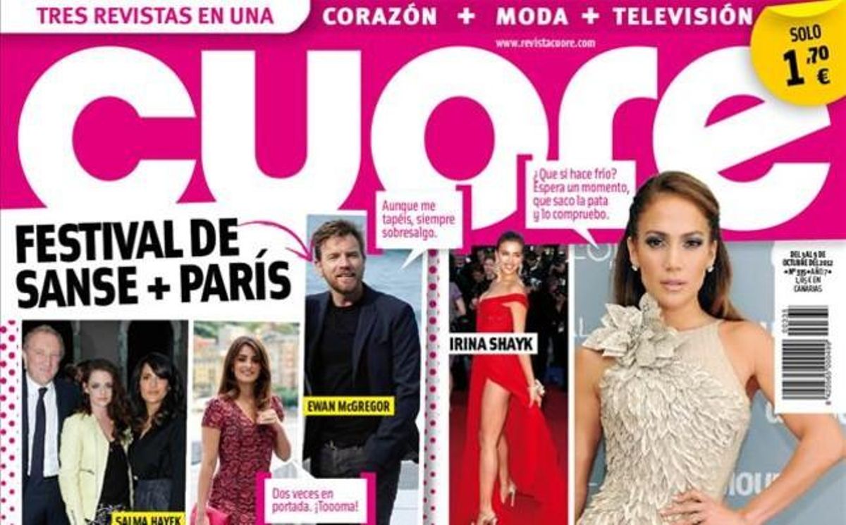 Portada de la revista ’Cuore’ d’aquesta setmana. Portada de la revista ’Cuore’ d’aquesta setmana.