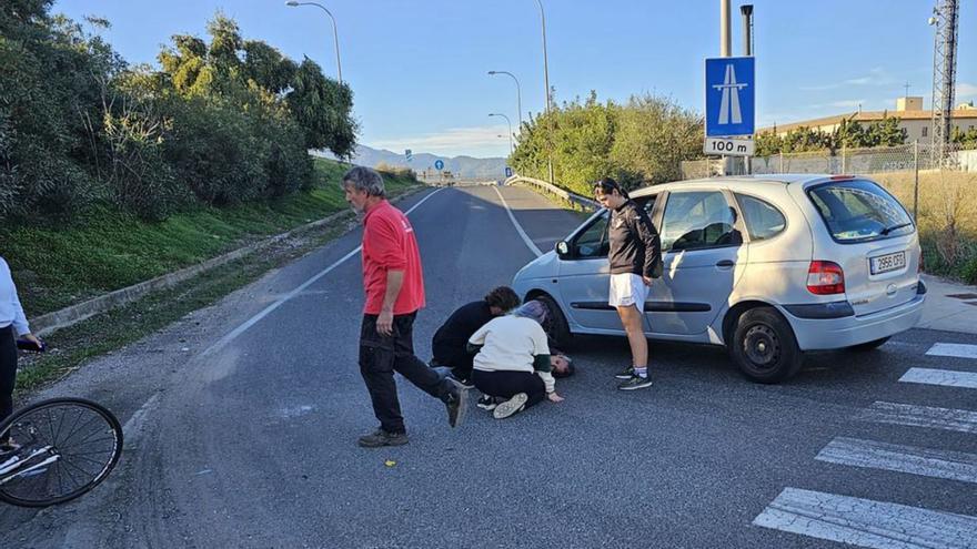 Un coche arrolla a un ciclista en Palma