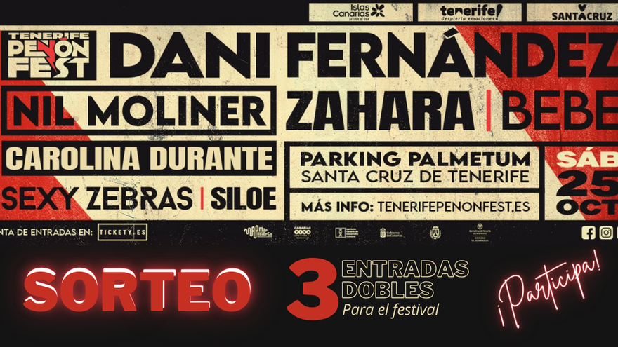 Gana entradas dobles para el Tenerife Peñón Fest