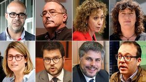 Miquel Buch, Josep Bargalló, Ester Capella, Teresa Jordà, Elsa Artadi, Pere Aragonès, Albert Batet y Marc Solsona