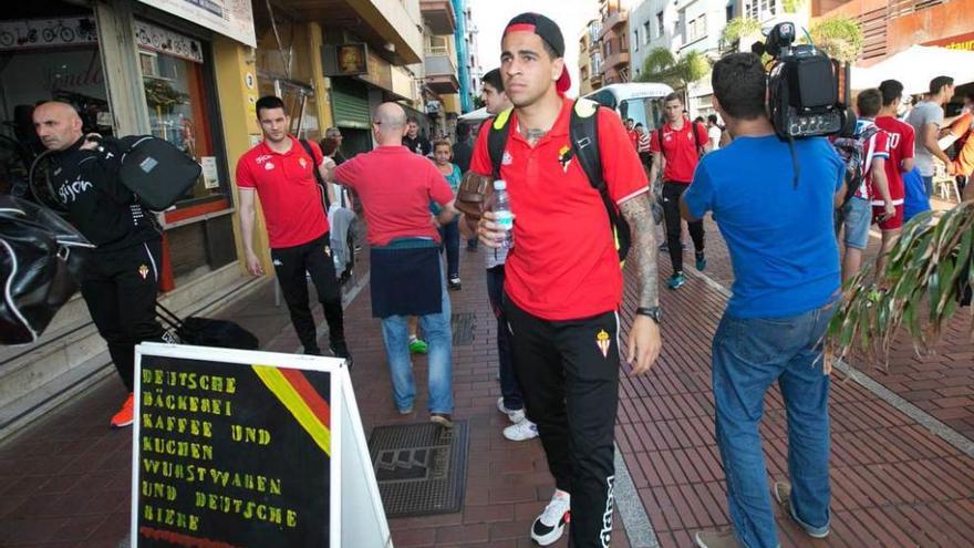 El canario Mascarell, a su llegada a Las Palmas.