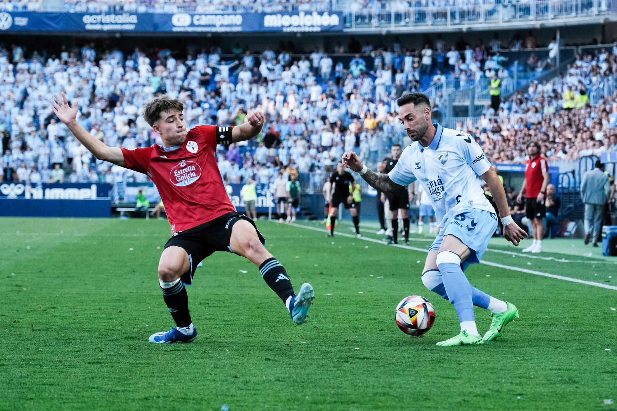 Partido de vuelta de la semifinal del play off de ascenso a Segunda División entre el Málaga CF y el Celta Fortuna